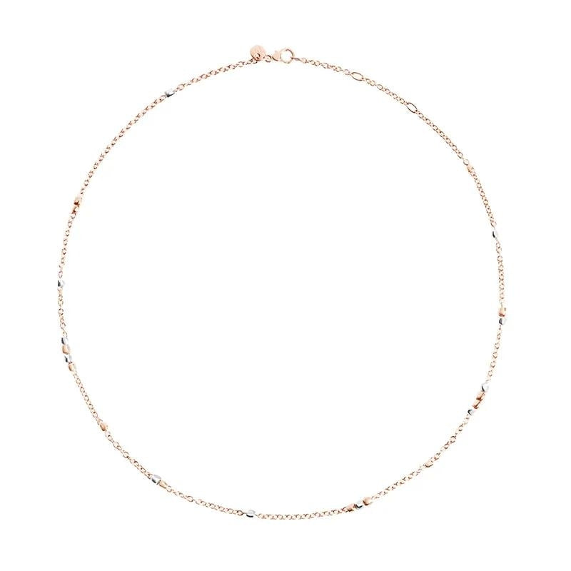 Dodo Mini Granelli Rosary Necklace 9K rose gold and 925 silver