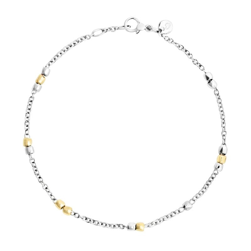 Dodo Bracciale Rosario Mini Granelli in argento 925 e oro giallo 18K