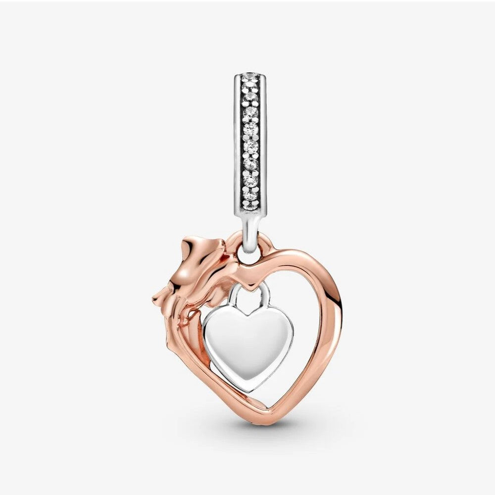Pandora Charm Pendente Cuore e Rosa 789290C01