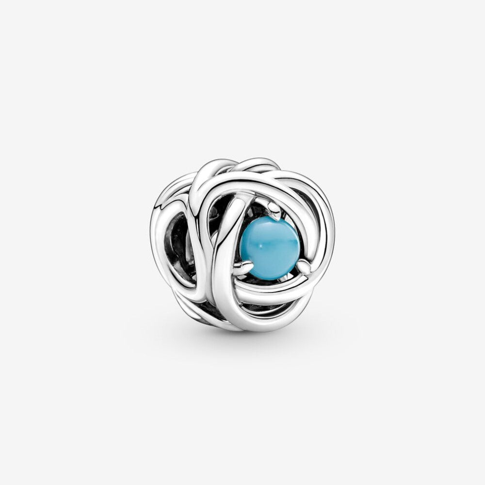 Pandora Charm Cerchio Eterno Turchese 790064C02