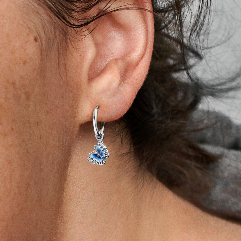 Pandora Orecchini Cerchi Farfalla Blu 290778C01