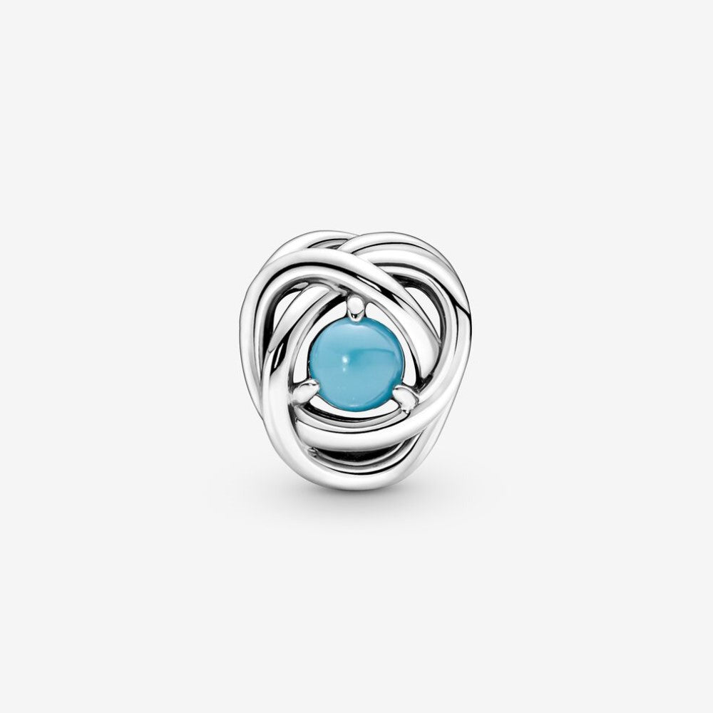 Pandora Charm Cerchio Eterno Turchese 790064C02