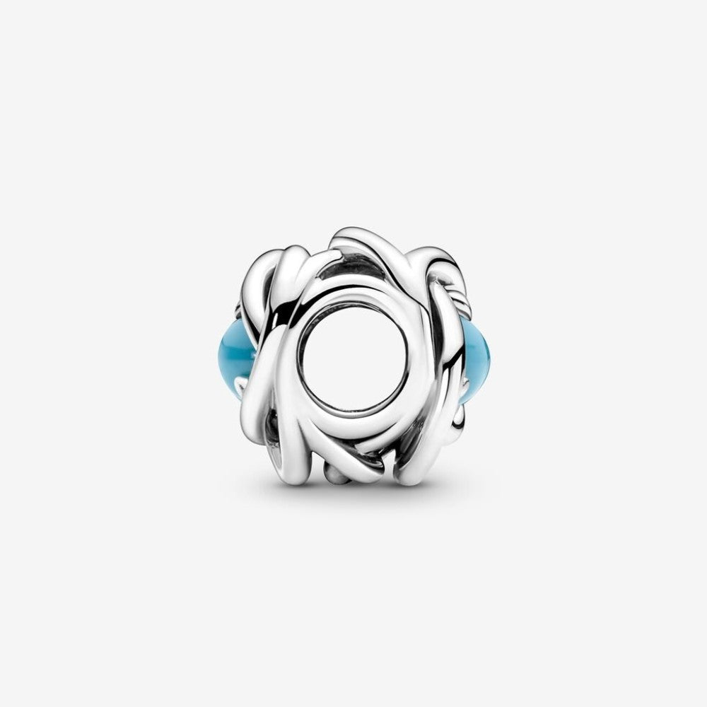 Pandora Charm Cerchio Eterno Turchese 790064C02