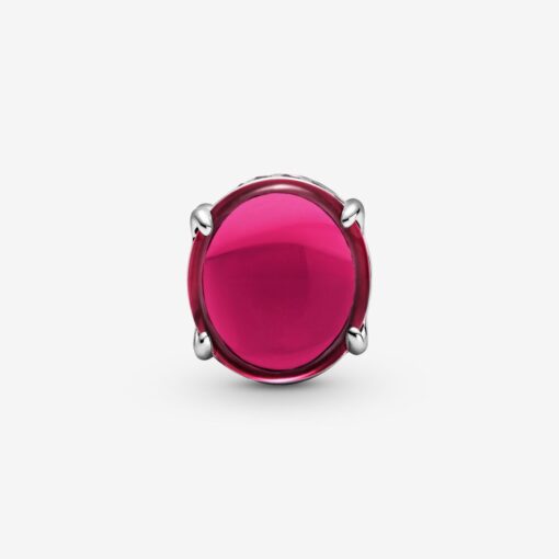 Pandora Charm Pietra Cabochon Ovale Fucsia 799309C01