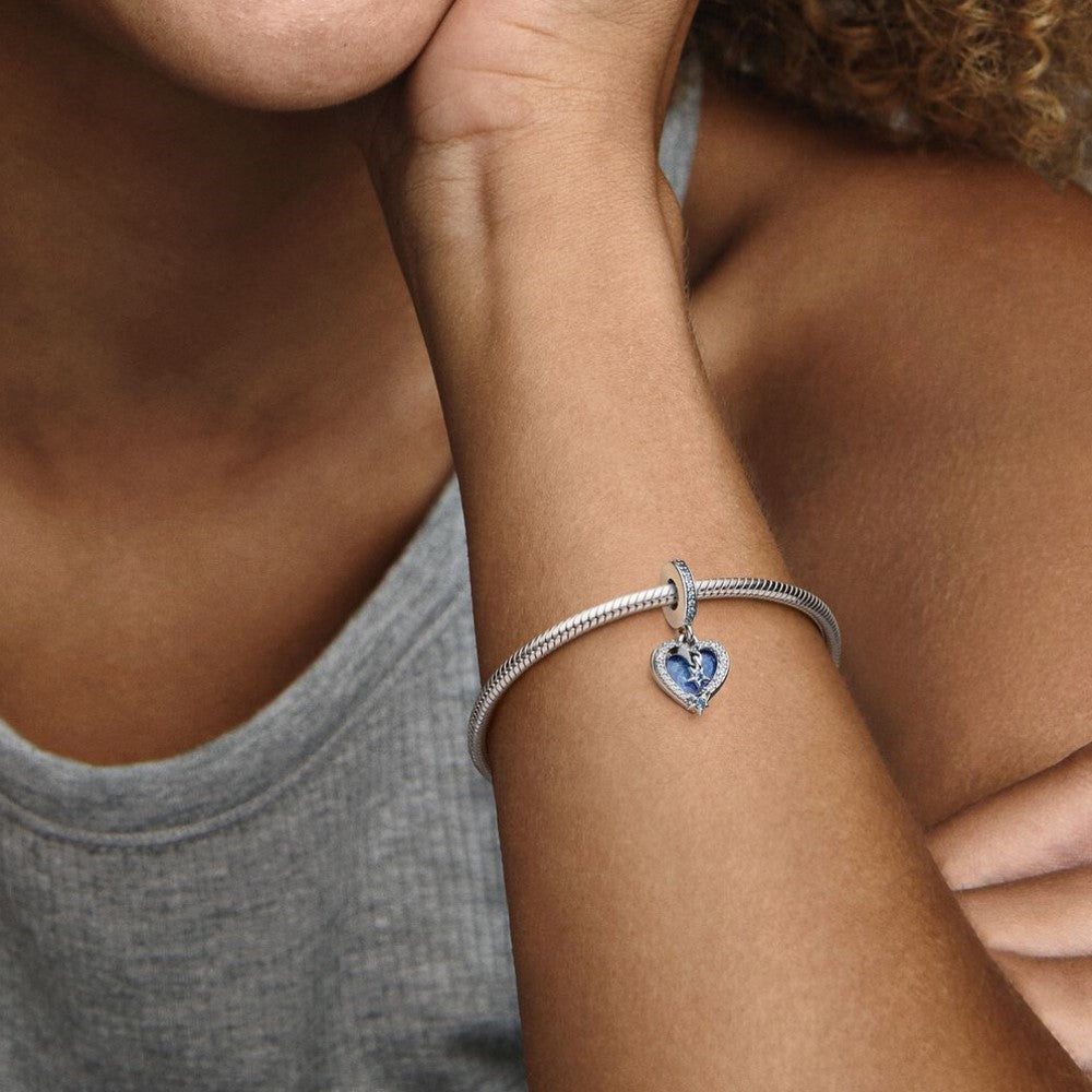 Pandora Charm Pendente Cuore e Stelle Blu 792356C01