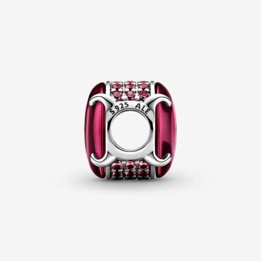 Pandora Charm Pietra Cabochon Ovale Fucsia 799309C01