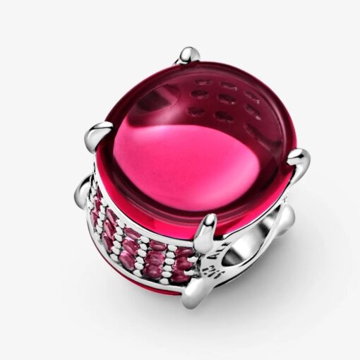 Pandora Charm Pietra Cabochon Ovale Fucsia 799309C01