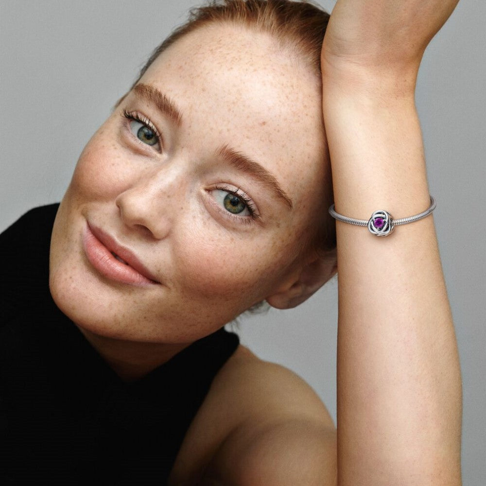 Pandora Charm Cerchio Eterno Viola 790065C02