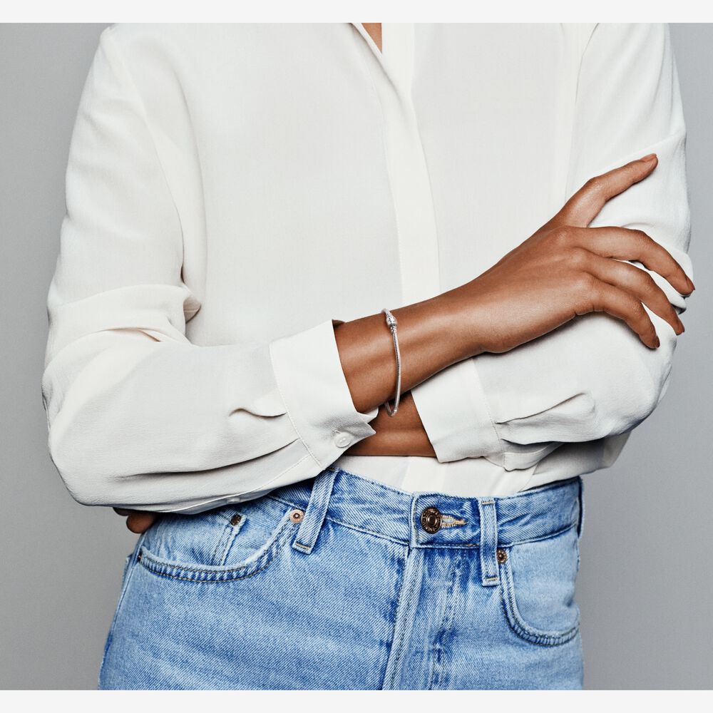 Pandora Bracciale Moments con Maglia Snake e Chiusura a Barile 598816C00