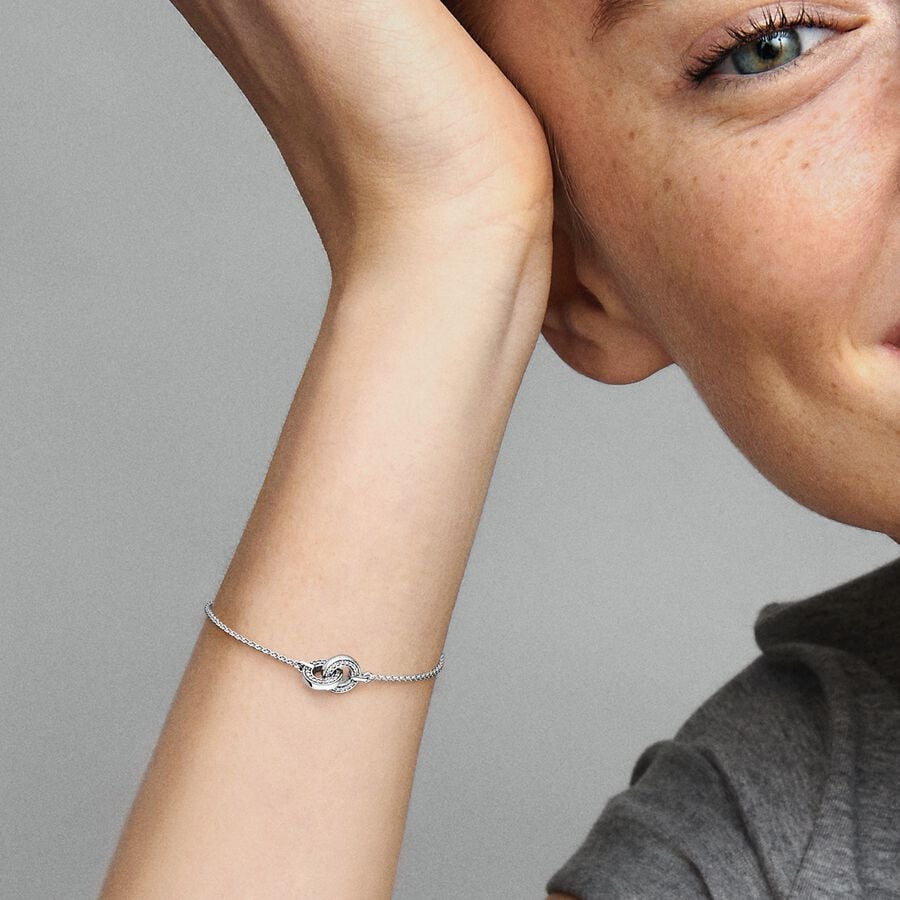 Pandora Bracciale Cerchi Intrecciati Pavè 592742C01
