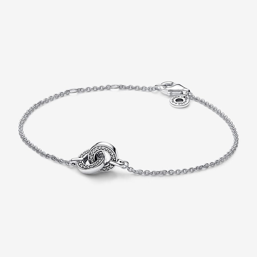 Pandora Bracciale Cerchi Intrecciati Pavè 592742C01