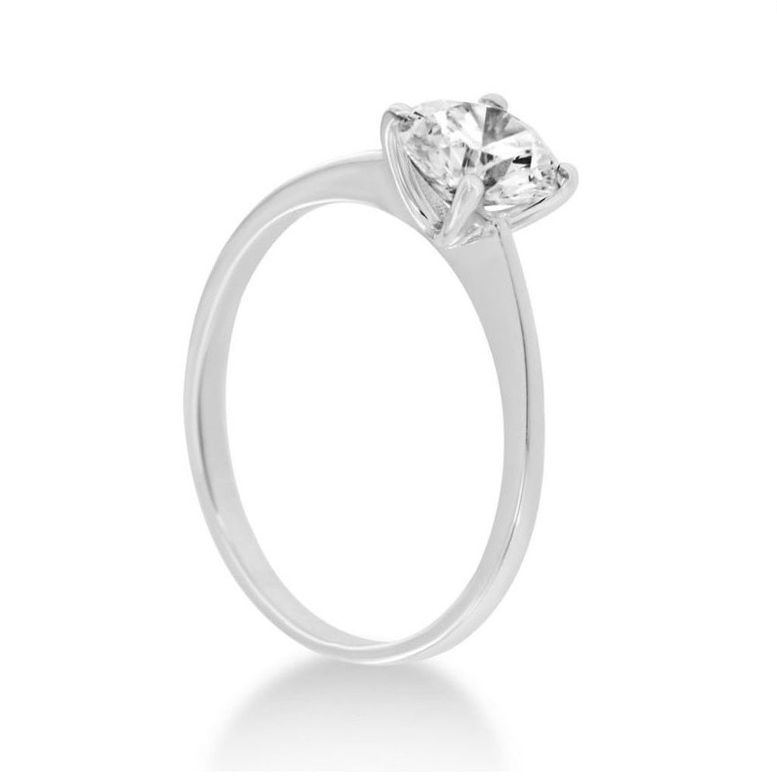 Freelight Anello Solitario in Oro Bianco e Diamante Ct 1,00 D VS1