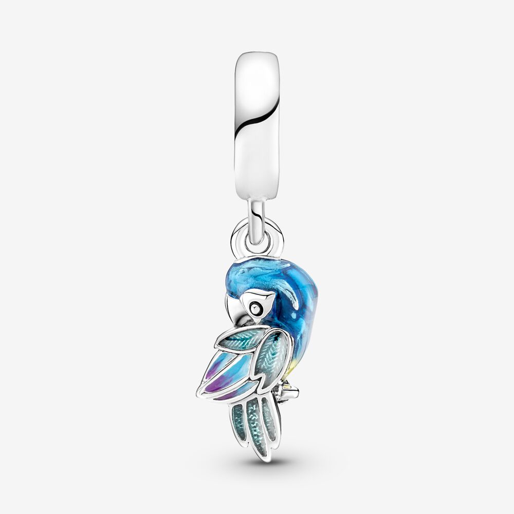 Pandora Charm Pendente Pappagallo del Paradiso Rifinito a mano 791679C01