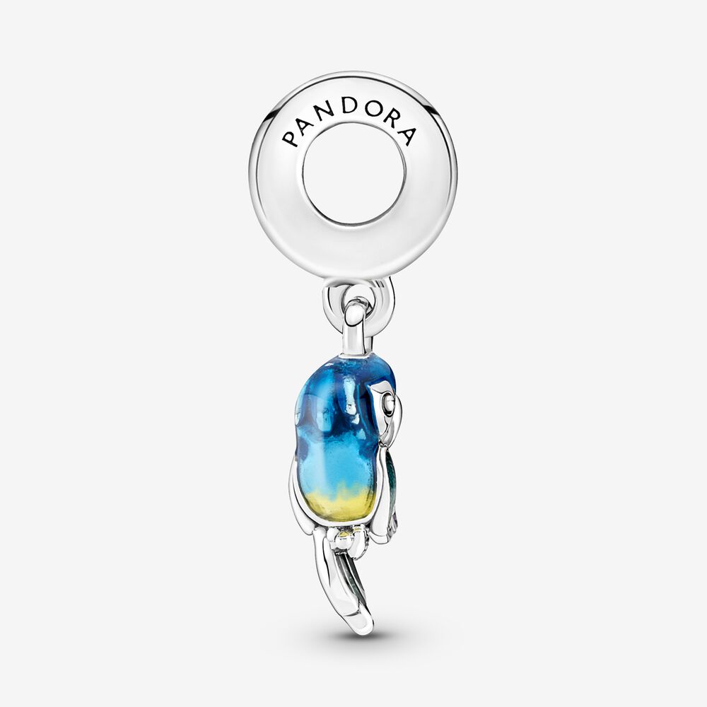 Pandora Charm Pendente Pappagallo del Paradiso Rifinito a mano 791679C01