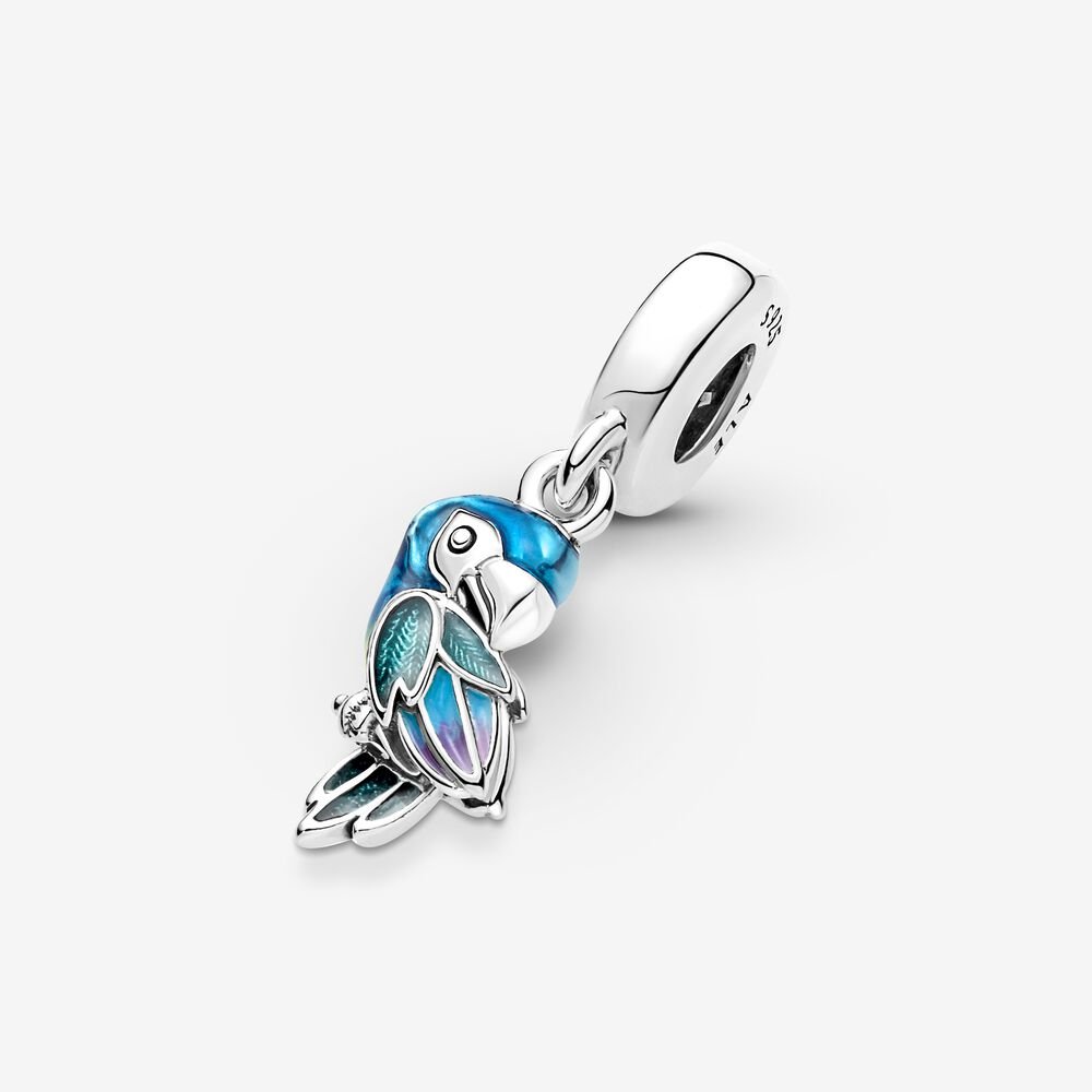 Pandora Charm Pendente Pappagallo del Paradiso Rifinito a mano 791679C01