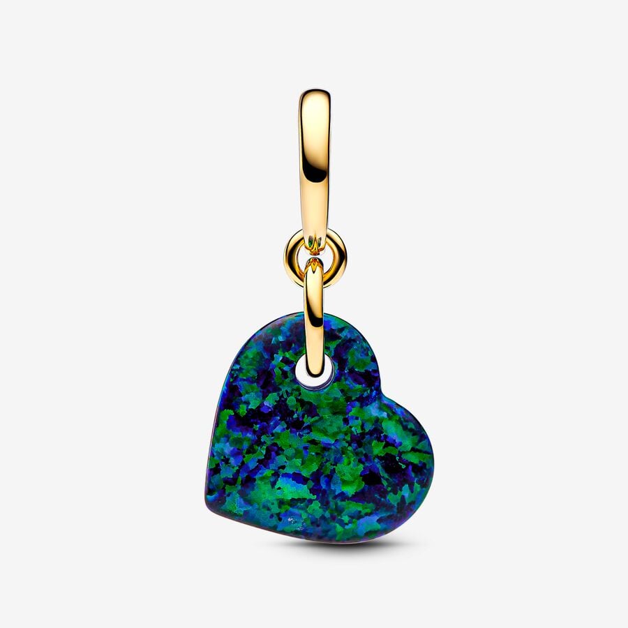 Pandora Charm Charm Pendente Cuore Opale Verde e Blu 763348C01
