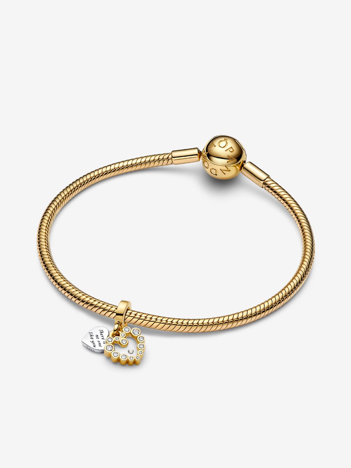 Pandora Charm Pendente Doppio Cuore Nessuna come Te 763765C01