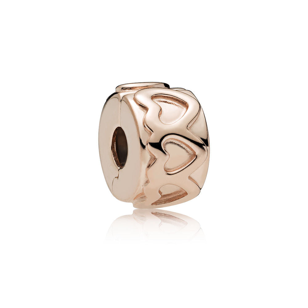 Pandora Clip Strada di cuori rose 781978