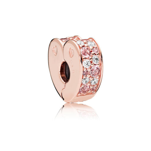 Pandora Clip Archi d'Amore Luminosi Rosa 787020NPM