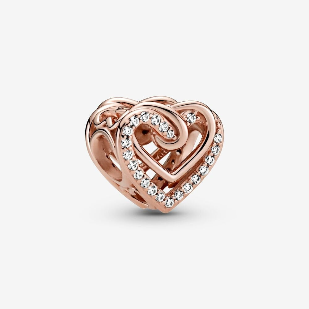 Pandora Charm Cuori Intrecciati Scintillanti 789270C01