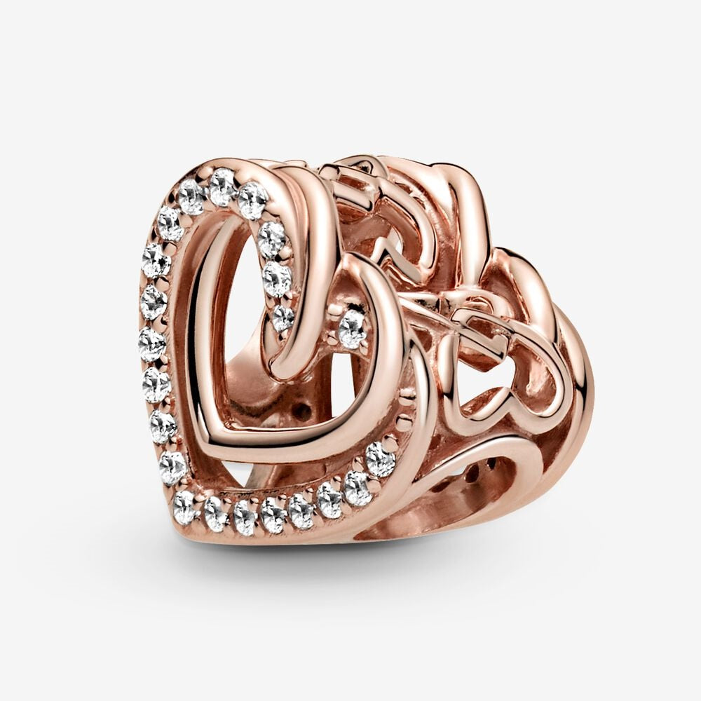 Pandora Charm Cuori Intrecciati Scintillanti 789270C01
