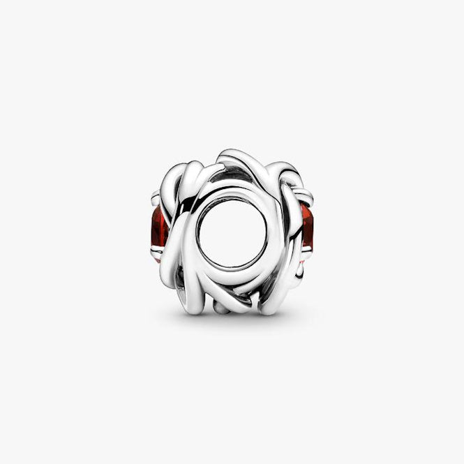 Pandora Charm Cerchio Eterno Rosso Scuro 790065C06
