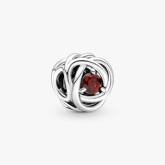 Pandora Charm Cerchio Eterno Rosso Scuro 790065C06