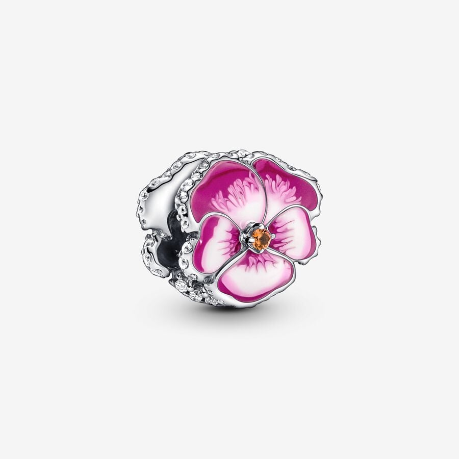 Pandora Charm Viola del pensiero Rosa 790777C01