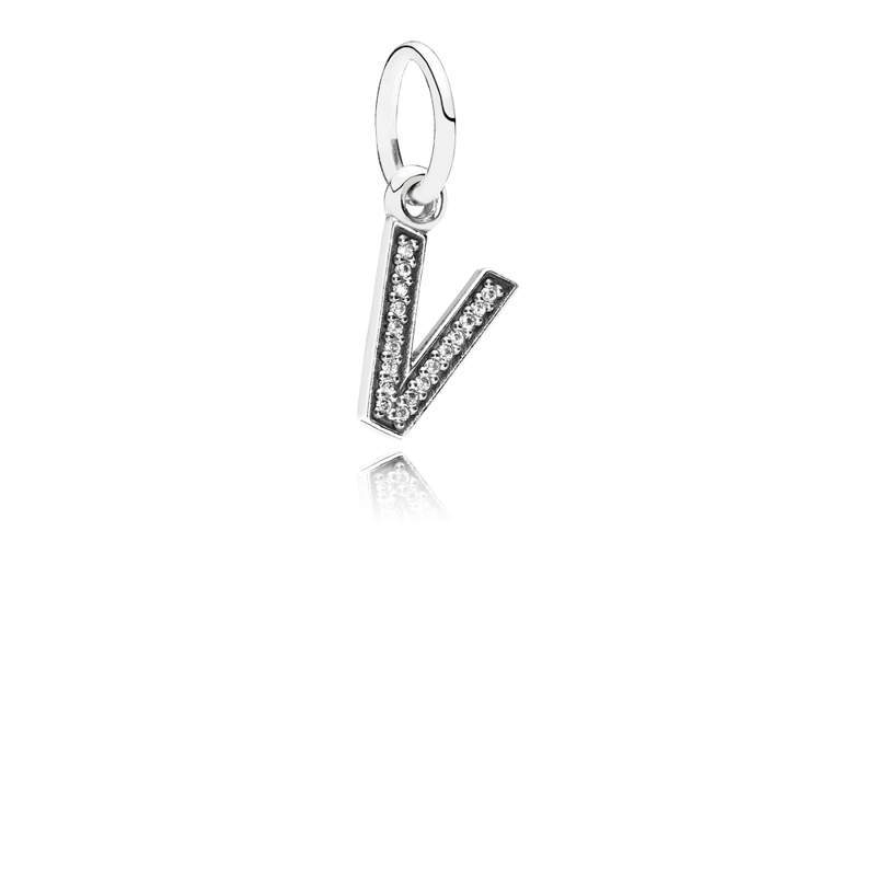 Pandora Charm Pendente Lettera V 791334CZ