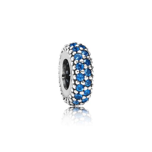 Pandora Charm Distanziatore Pavè Blu 791359NCB