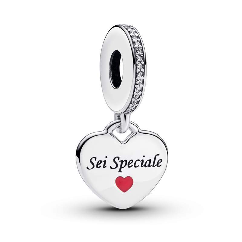 Pandora Charm Pendente Cuore Sei Speciale 792017CZ