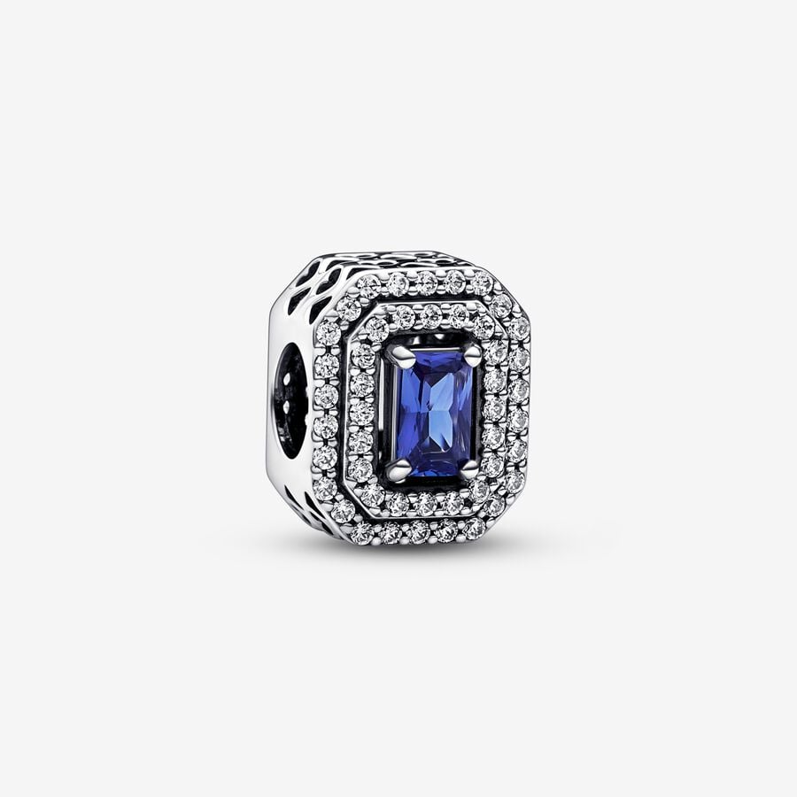 Pandora Charm Pavè e Pietra Blu 792385C01