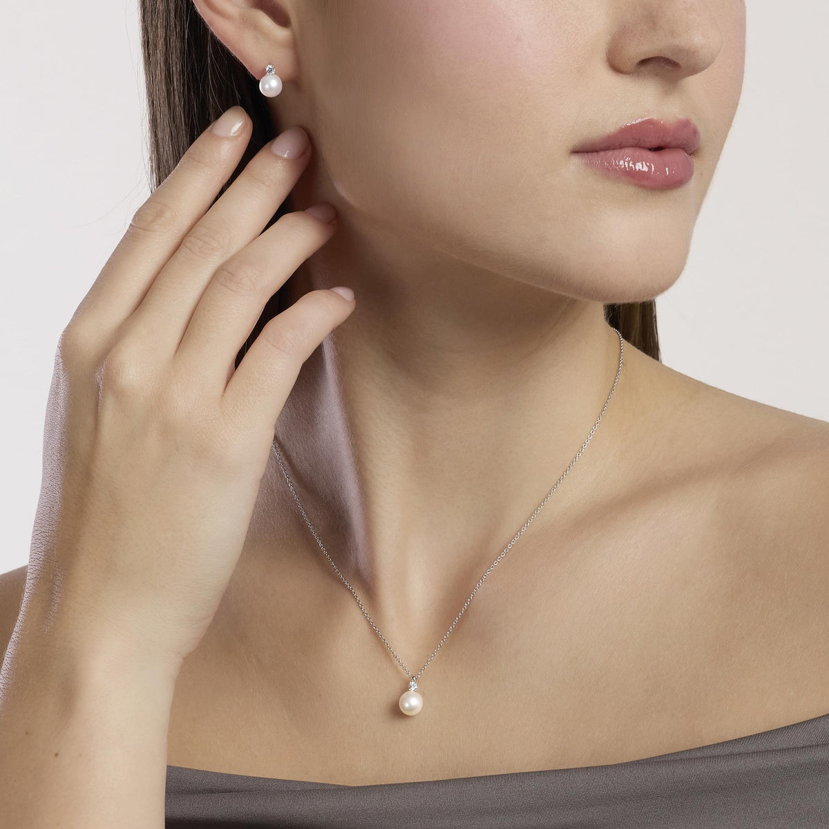Mabina My Diamond Orecchini Perle e Diamanti 563955
