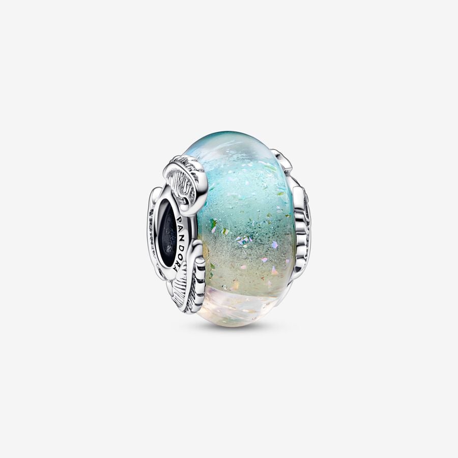 Pandora Charm Vetro di Murano Cielo e Piume 792577C00