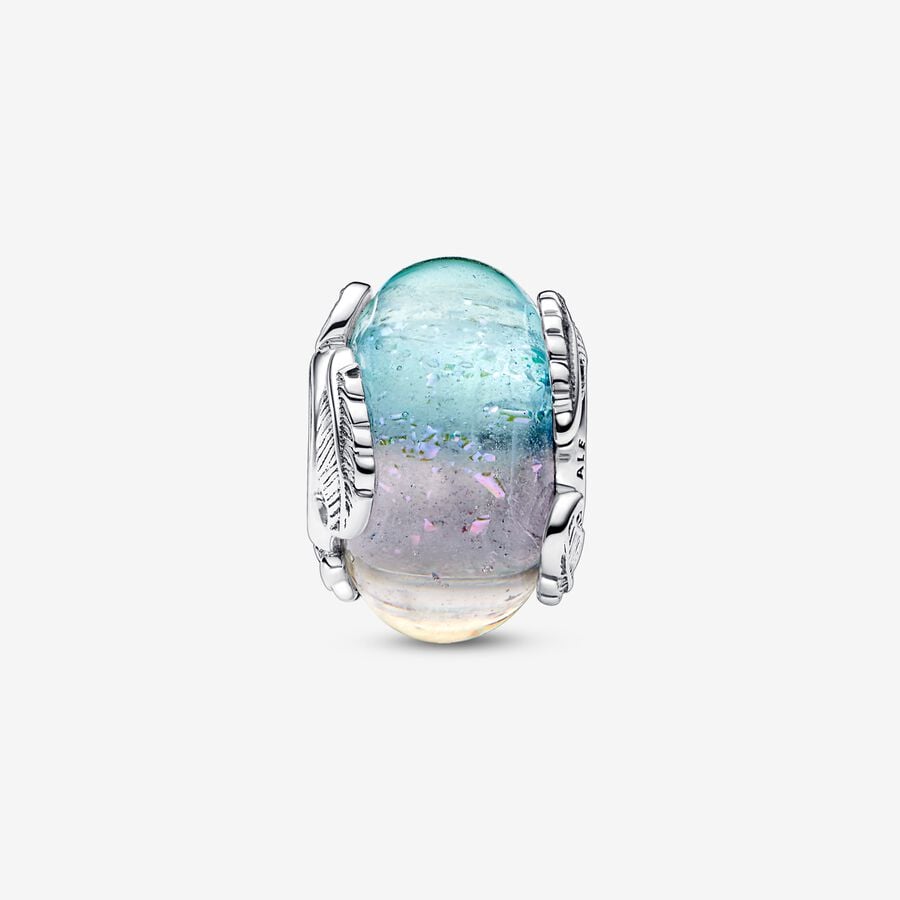 Pandora Charm Vetro di Murano Cielo e Piume 792577C00