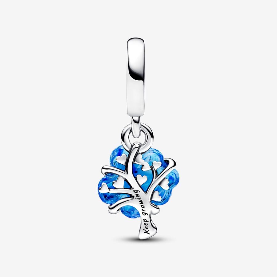 Pandora Charm Albero della Vita Vetro di Murano Blu 792614C01