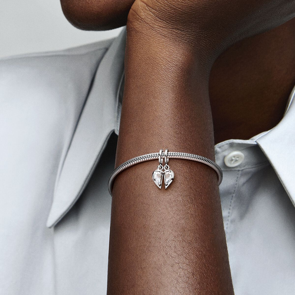 Pandora Charm Pendente Cuore Mamma e Figlia Divisibile 792643C01