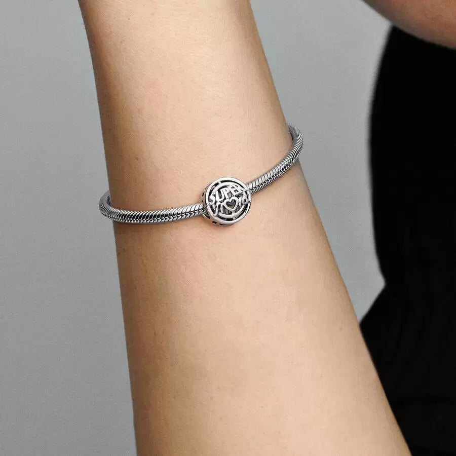 Pandora Charm Openwork "Super Mom" 792644C00