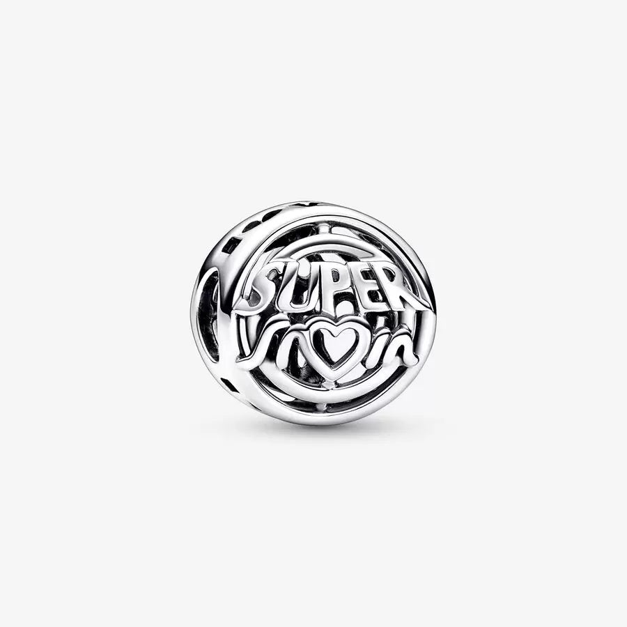 Pandora Charm Openwork "Super Mom" 792644C00