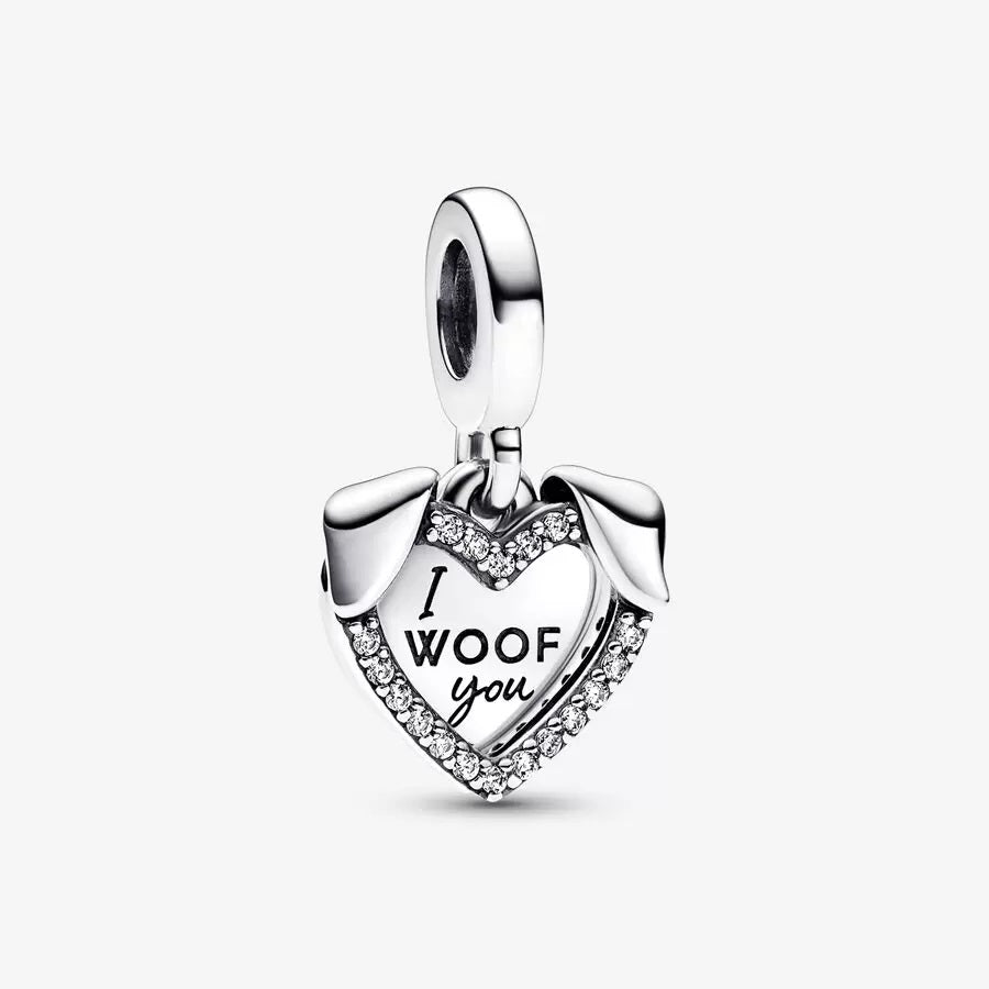Pandora Charm Pendente Pendente Amico a 4 Zampe "I Woof You" 792647C01