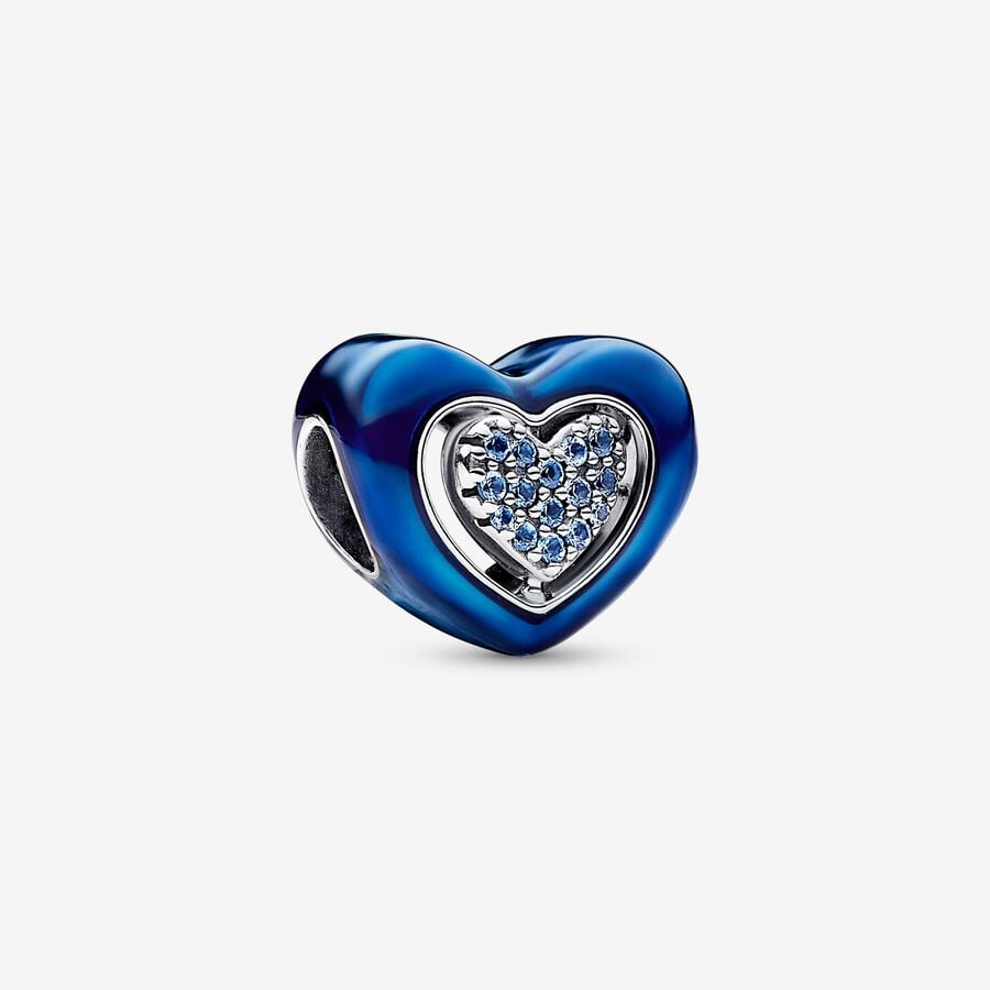 Pandora Charm Cuore Blu Girevole 792750C01
