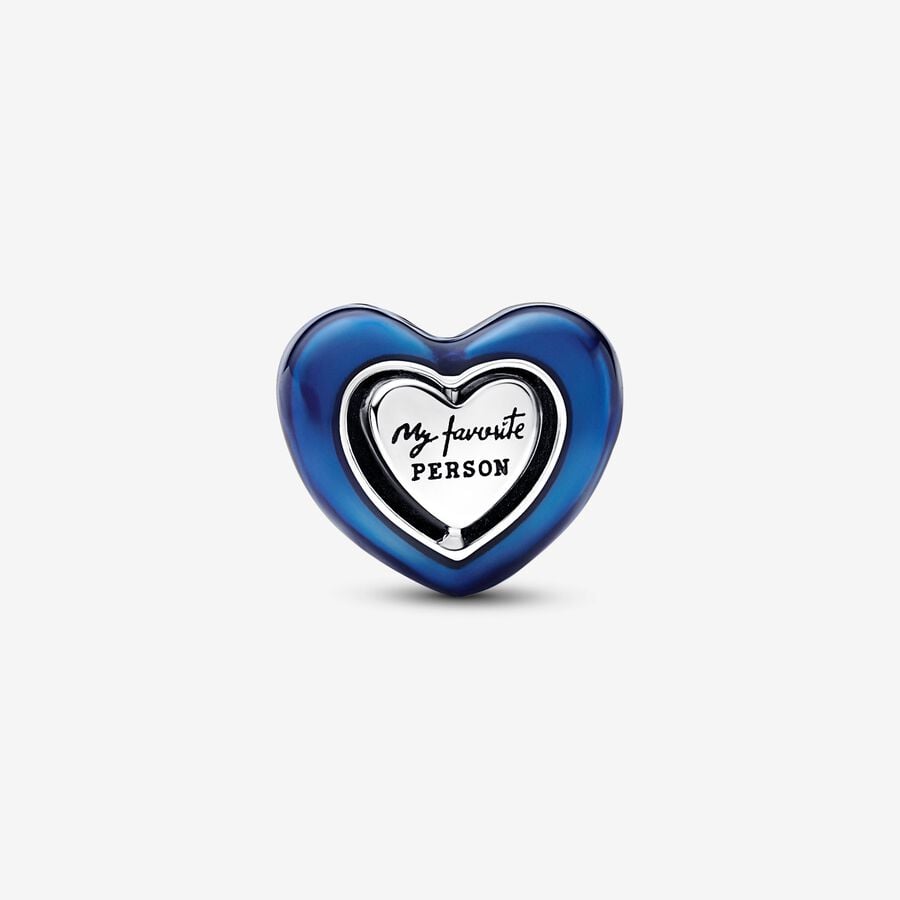 Pandora Charm Cuore Blu Girevole 792750C01