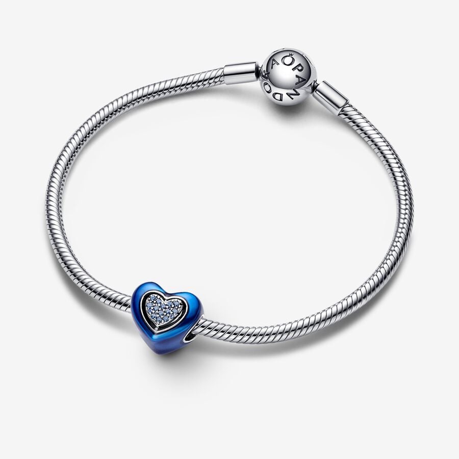Pandora Charm Cuore Blu Girevole 792750C01