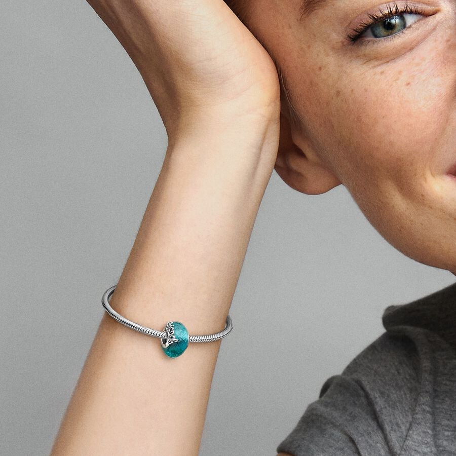 Pandora Charm Charm Vetro di Murano Amici per Sempre 792762C01
