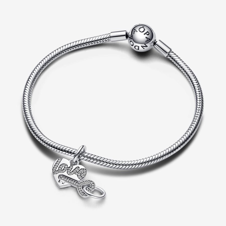 Pandora Charm Pendente Divisibile Cuore e Chiave 793081C01