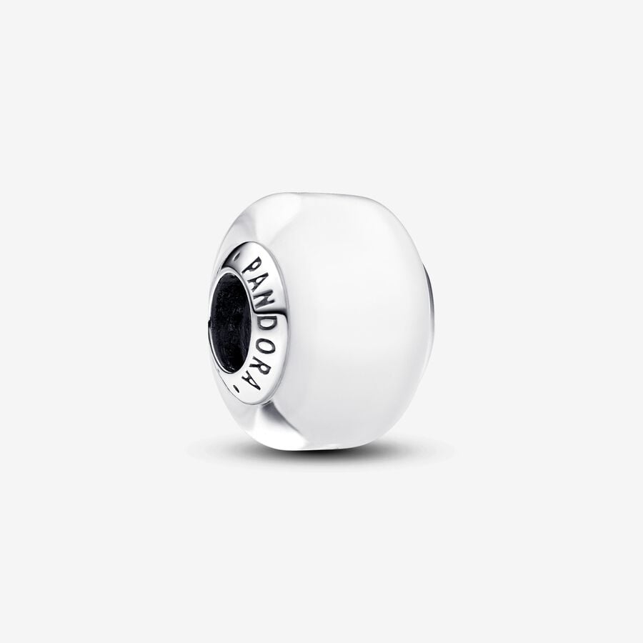 Pandora Charm Mini Vetro di Murano Bianco 793118C00