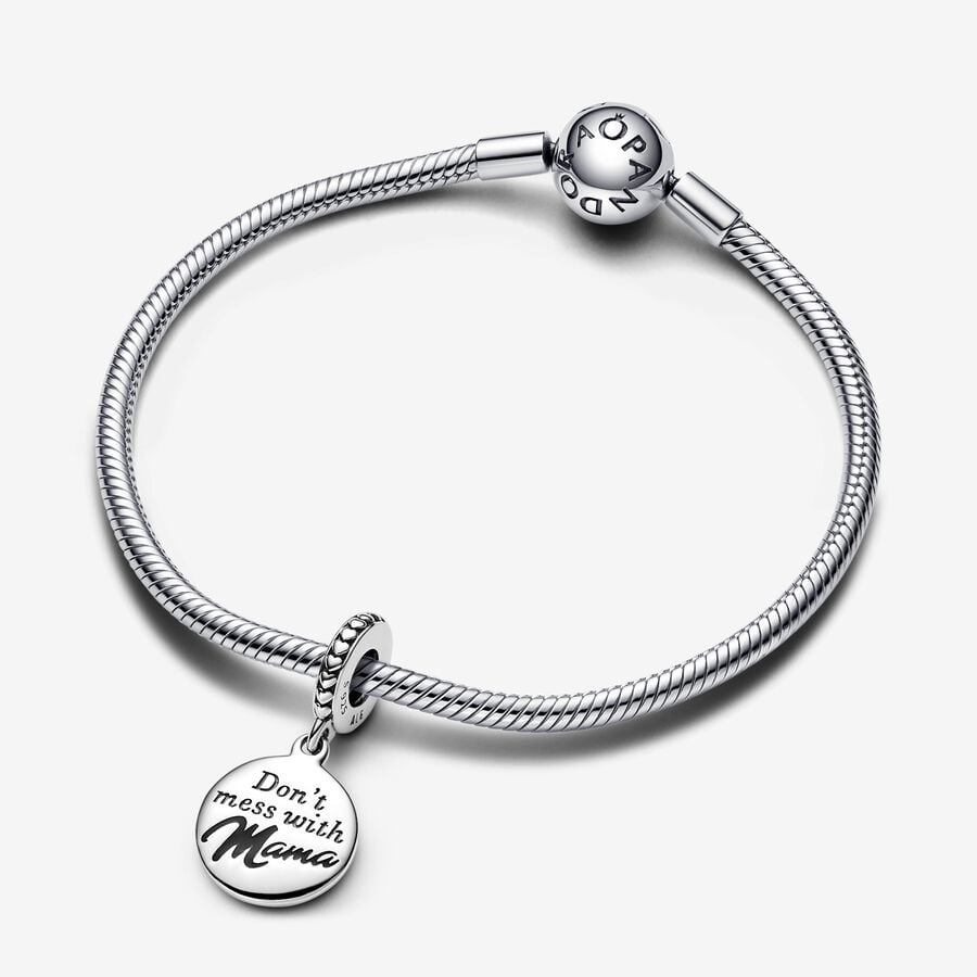 Pandora Charm Pendente “Don’t’ Mess with Mama” da incidere 793204C01