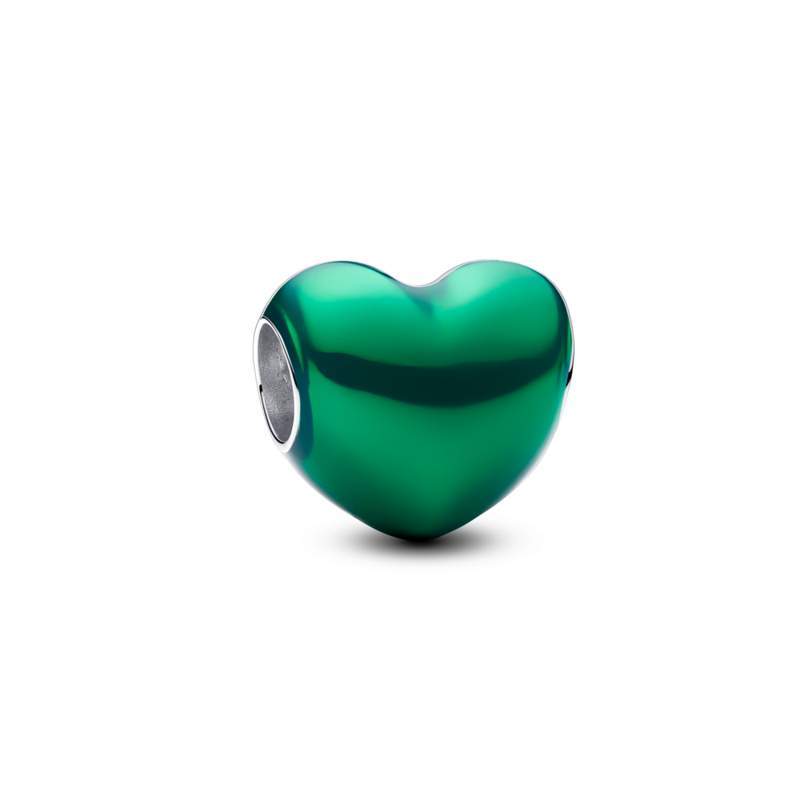 Pandora Charm Cuore Metallico Verde 793337C07