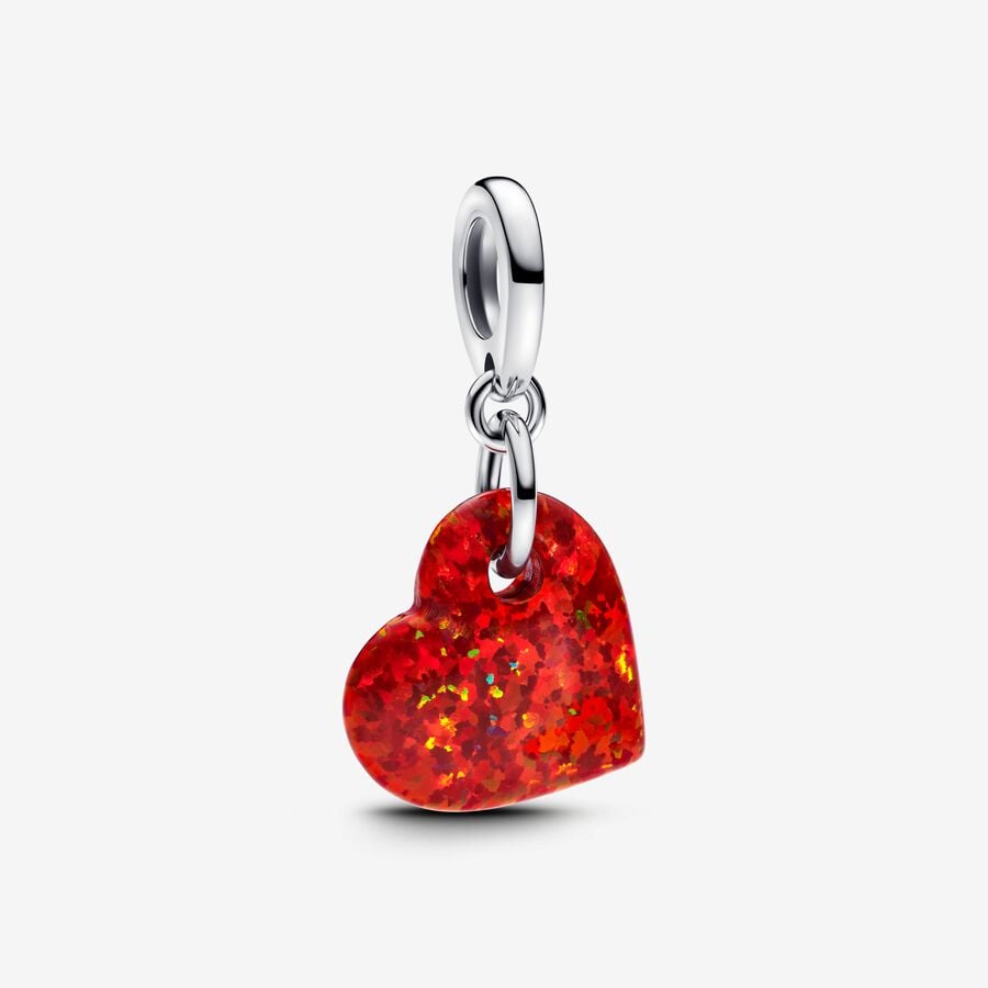 Pandora Pendente Cuore Opale Rosso 793348C01