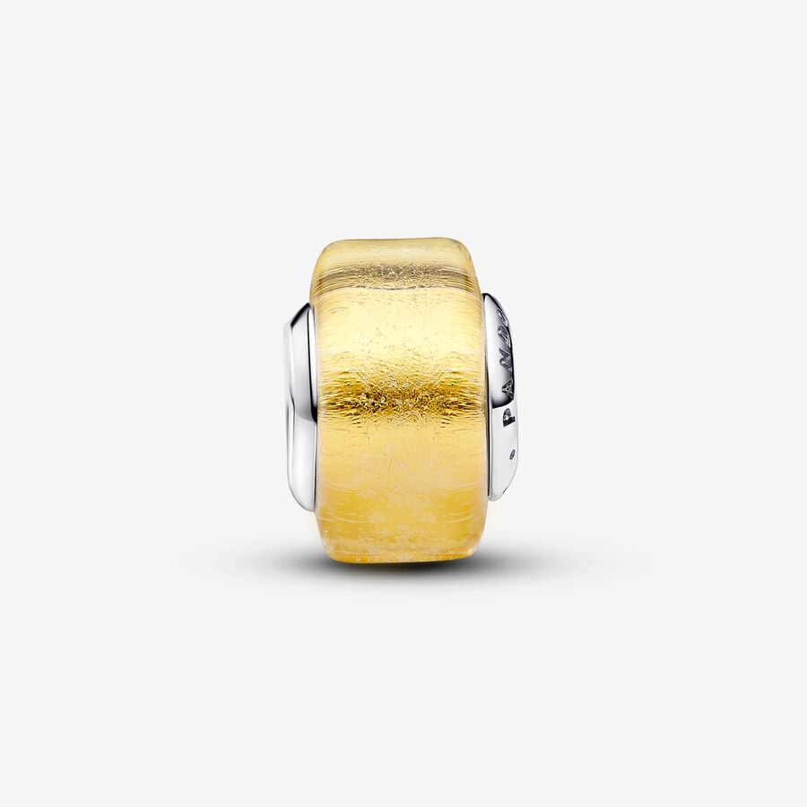 Pandora Charm Charm Mini Vetro di Murano Foglia d’Oro 793353C00